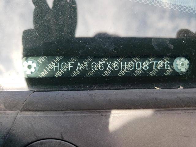 2006 Honda Civic VIN 2HGFA165X6H008726 Copart auction photo, rear end / mechanical damage thumbnail 12