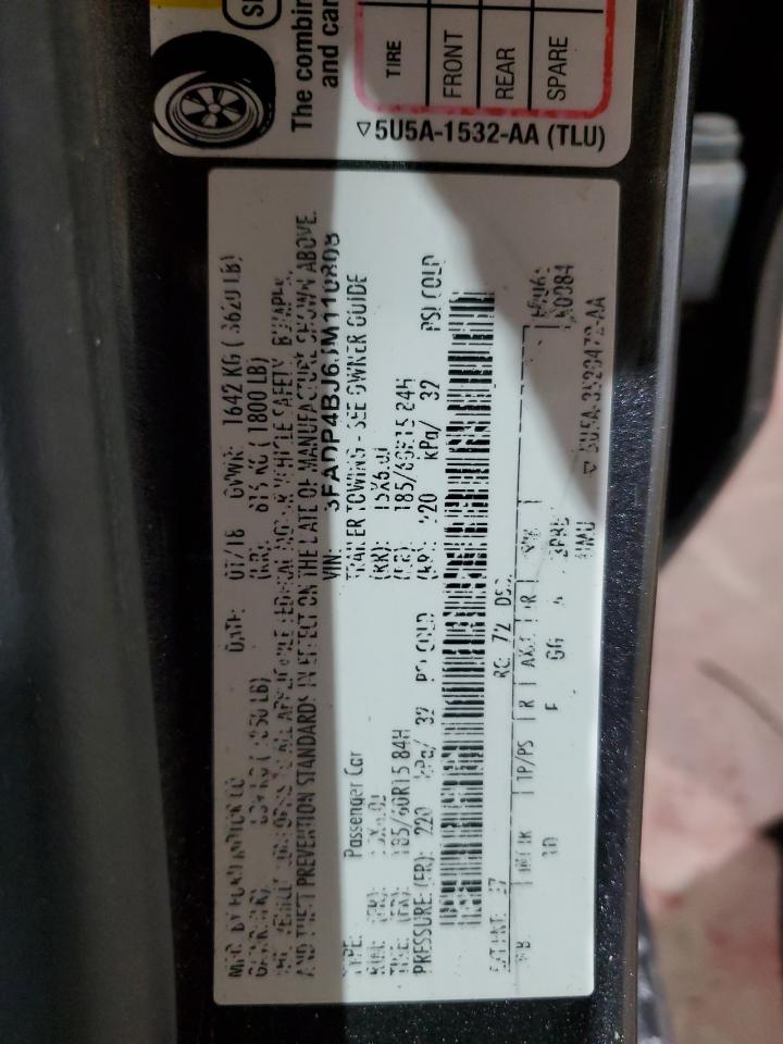 2018 Ford Fiesta VIN 3FADP4BJ6JM110808 Copart auction photo, rear end / front end damage thumbnail 12