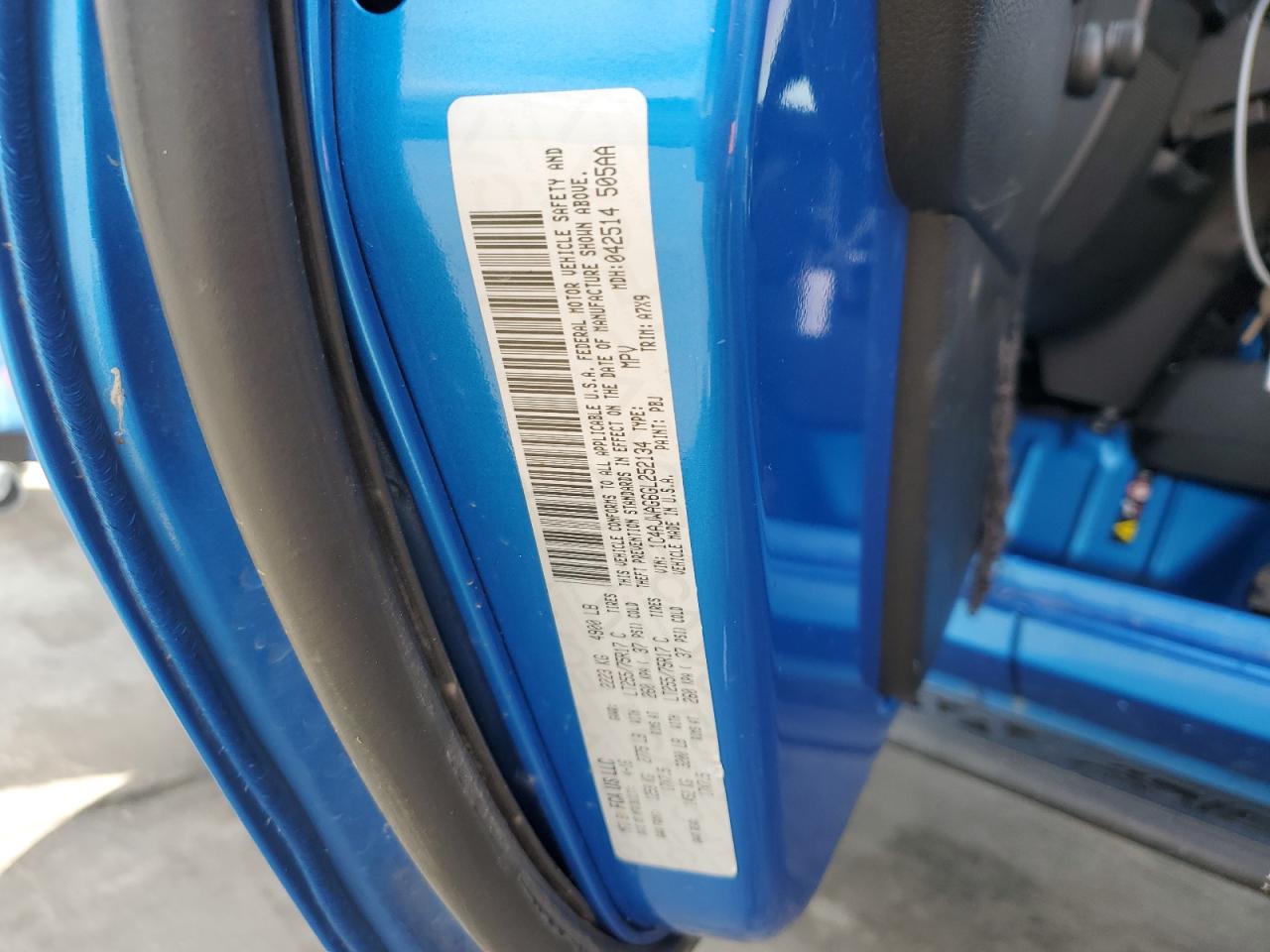 2016 Jeep Wrangler VIN 1C4AJWAG6GL252134 Copart auction photo, undercarriage / hail damage thumbnail 12