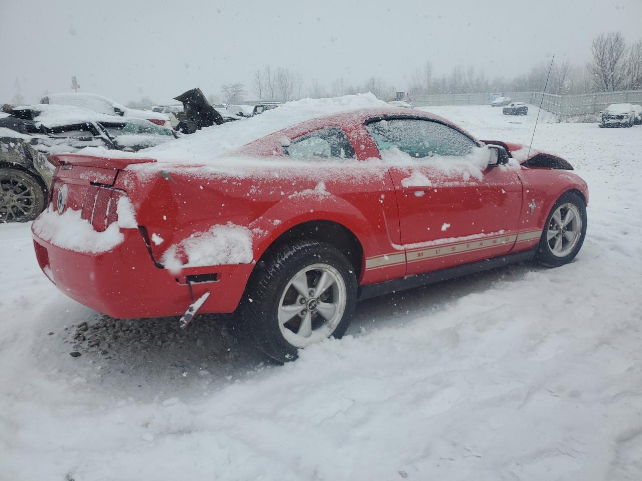 2007 Ford Mustang VIN 1ZVFT80N075225900 Copart auction photo, all over damage thumbnail 3