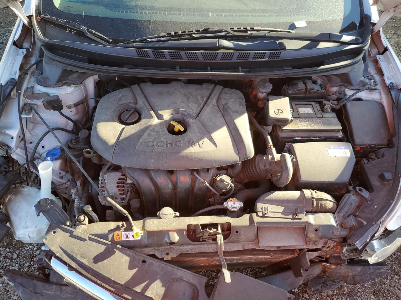 2014 Hyundai Elantra VIN KMHDH4AE8EU106283 Copart auction photo, front end damage thumbnail 11