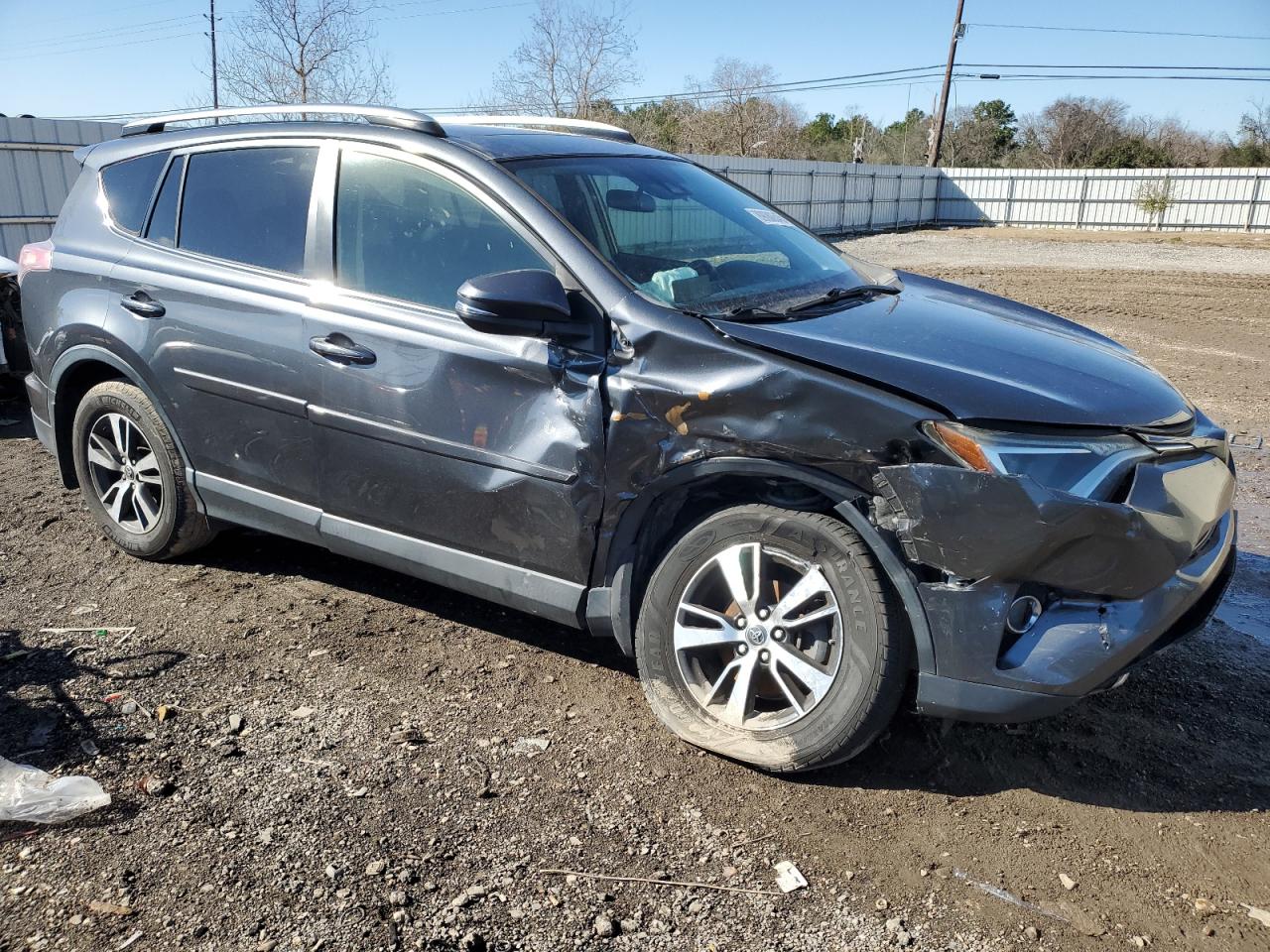2017 Toyota RAV 4 VIN JTMWFREV4HD100544 Copart auction photo, front end / side damage thumbnail 4