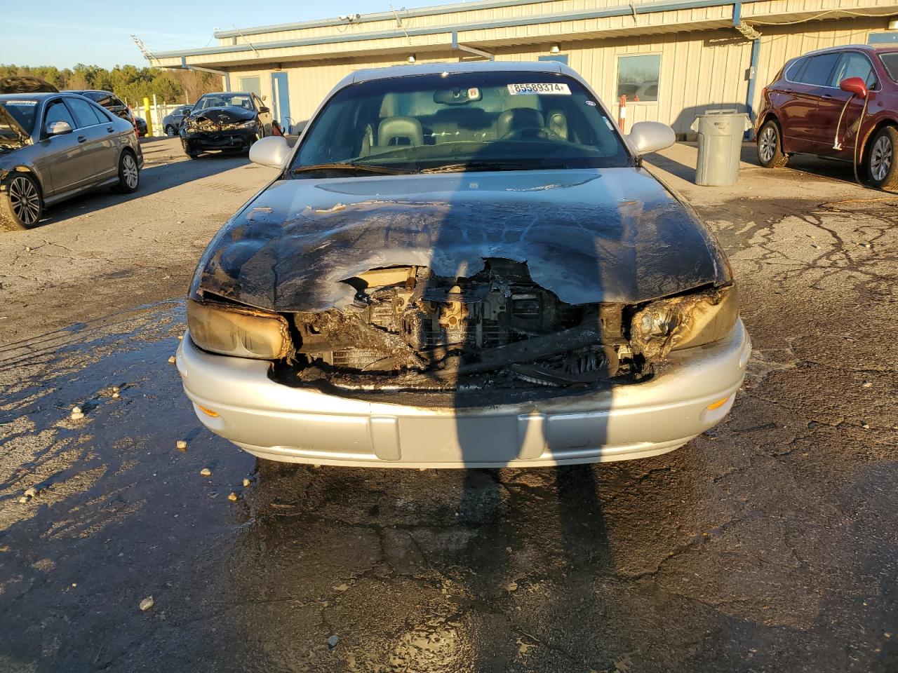 2002 Buick LeSabre VIN 1G4HP54K424137070 Copart auction photo, burn damage thumbnail 5