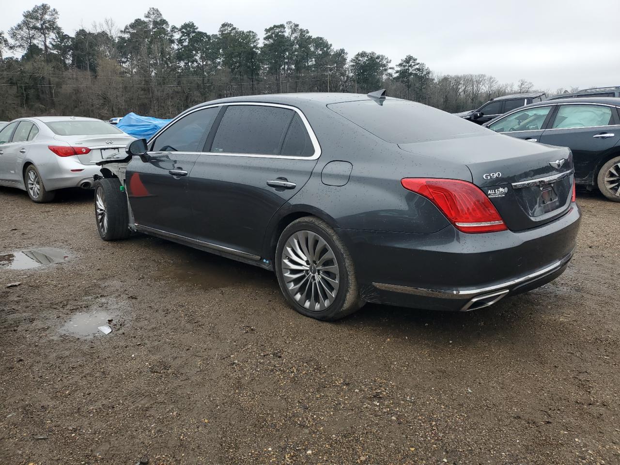 2019 Genesis G90 VIN KMTF54JHXKU054443 Copart auction photo, front end damage thumbnail 2