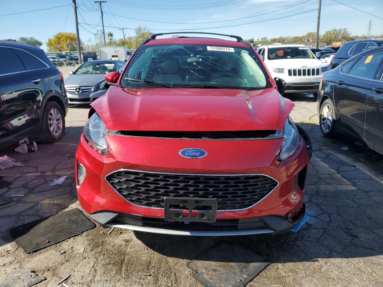 2022 Ford Escape VIN 1FMCU9H9XNUB06086 Copart auction photo, rear end / side damage thumbnail 5