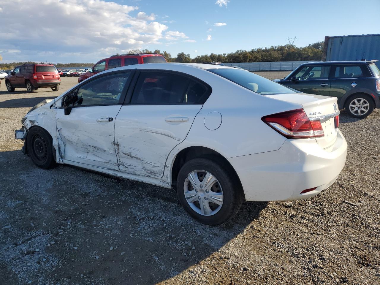 2013 Honda Civic VIN 19XFB2F55DE247630 Copart auction photo, front end / side damage thumbnail 2