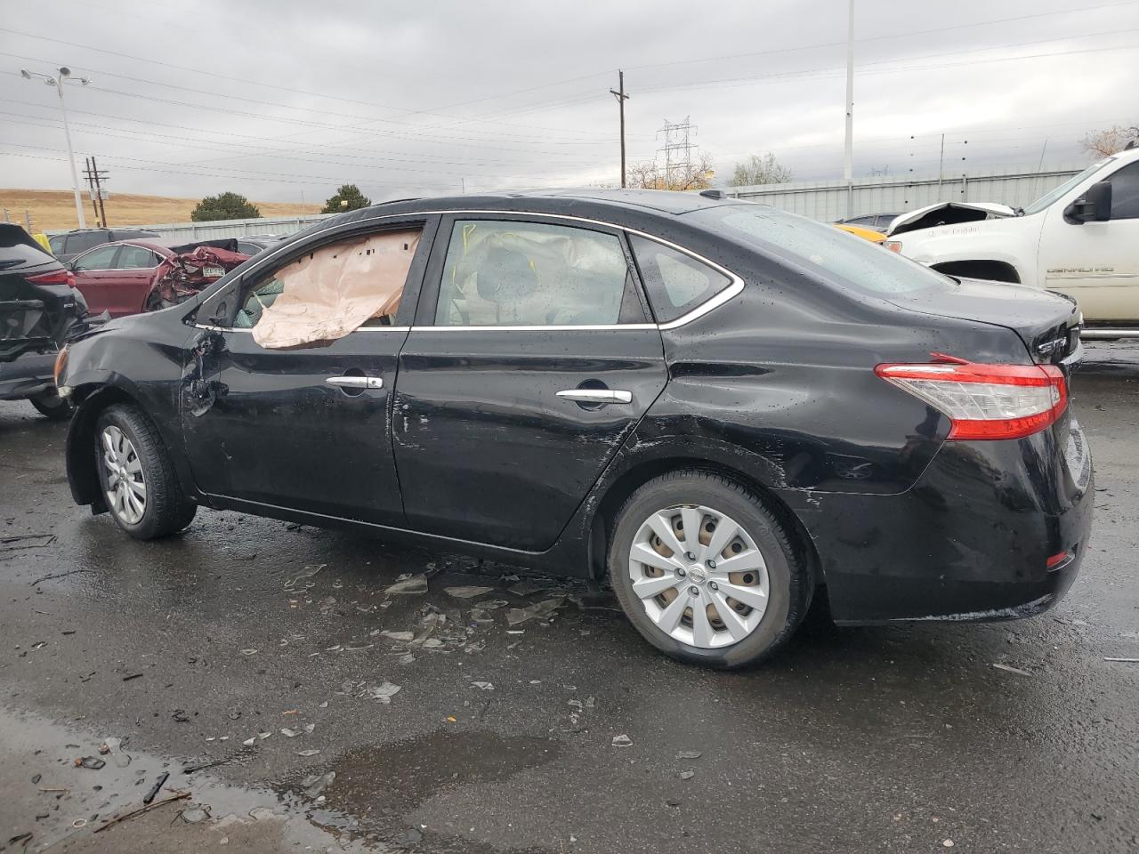 2015 Nissan Sentra VIN 3N1AB7AP9FY279694 Copart auction photo, top/roof / side damage thumbnail 2