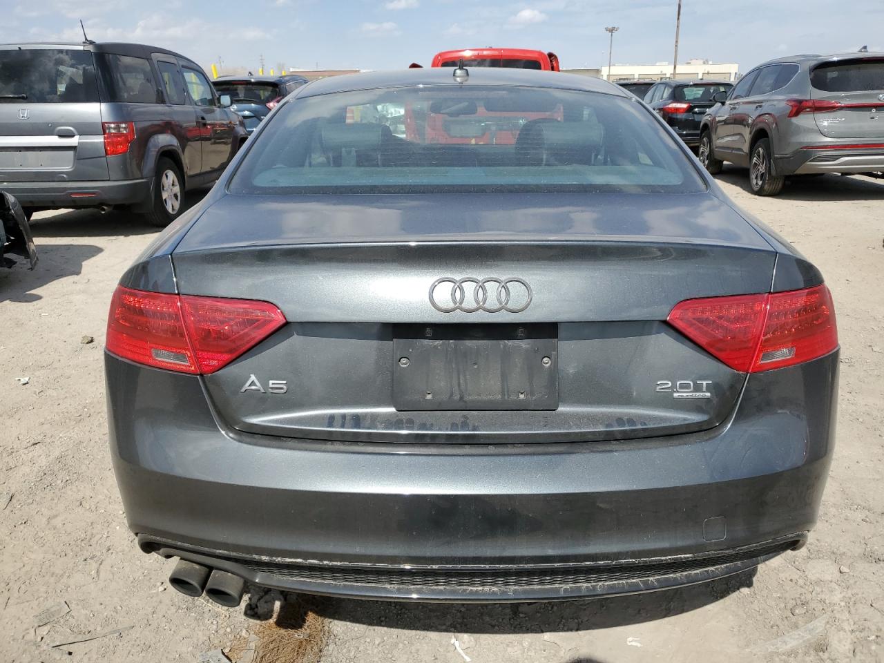2014 Audi A5 VIN WAUMFAFR7EA055877 Copart auction photo, undercarriage / front end damage thumbnail 6