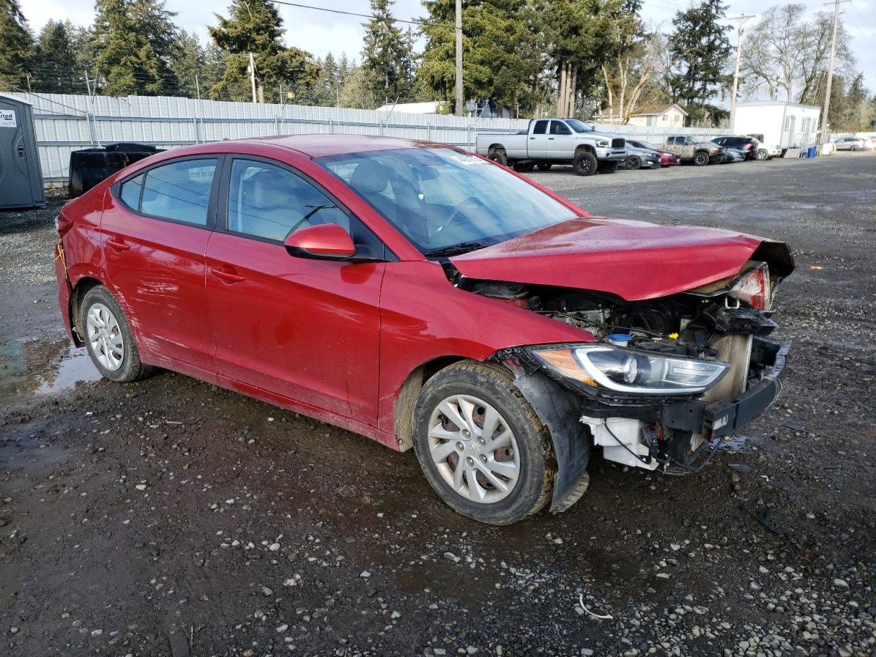2017 Hyundai Elantra VIN 5NPD74LF1HH167082 Copart auction photo, front end / rear end damage thumbnail 4