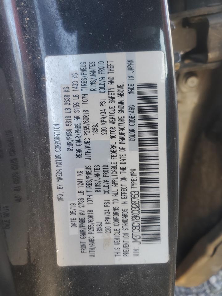 2019 Mazda CX-9 VIN JM3TCBCY8K0328763 Copart auction photo, front end / side damage thumbnail 13