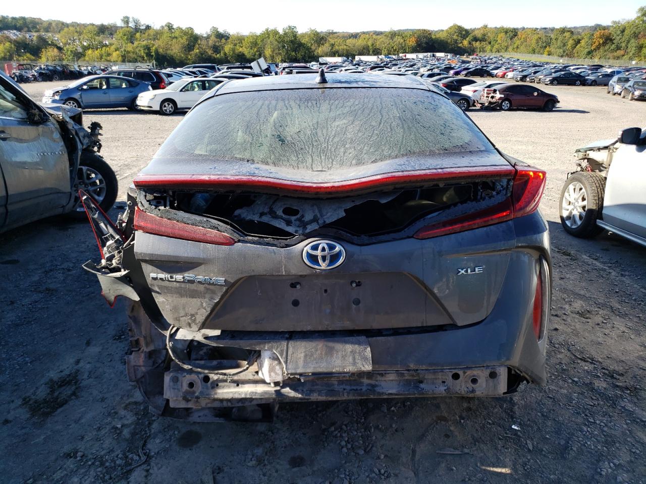 2020 Toyota Prius VIN JTDKARFP8L3143571 Copart auction photo, rear end damage thumbnail 6