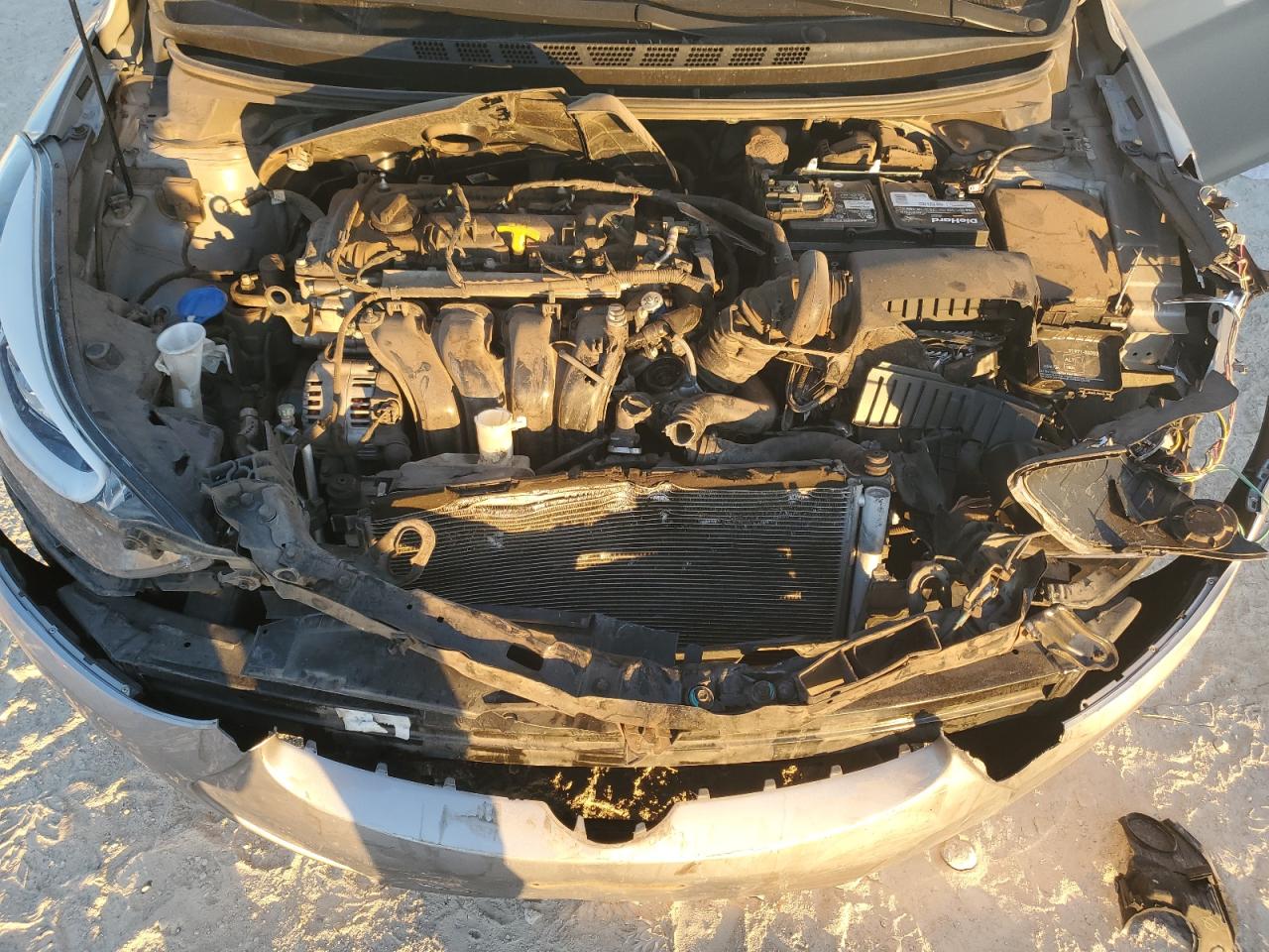 2015 Hyundai Elantra VIN 5NPDH4AE1FH587848 Copart auction photo, front end / mechanical damage thumbnail 12
