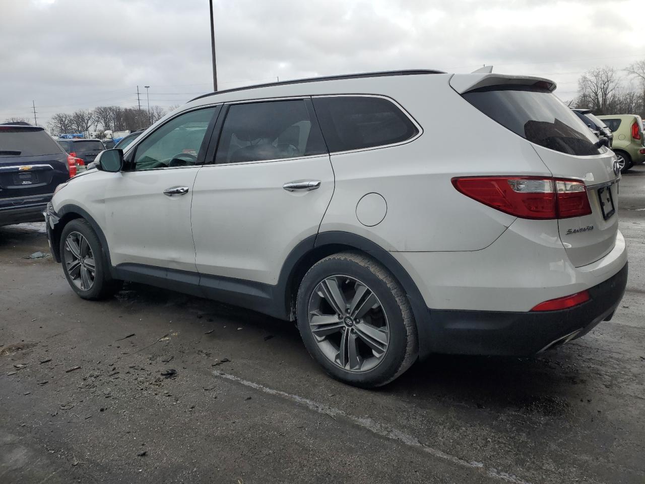 2014 Hyundai Santa Fe VIN KM8SR4HF6EU045700 Copart auction photo, front end / side damage thumbnail 2
