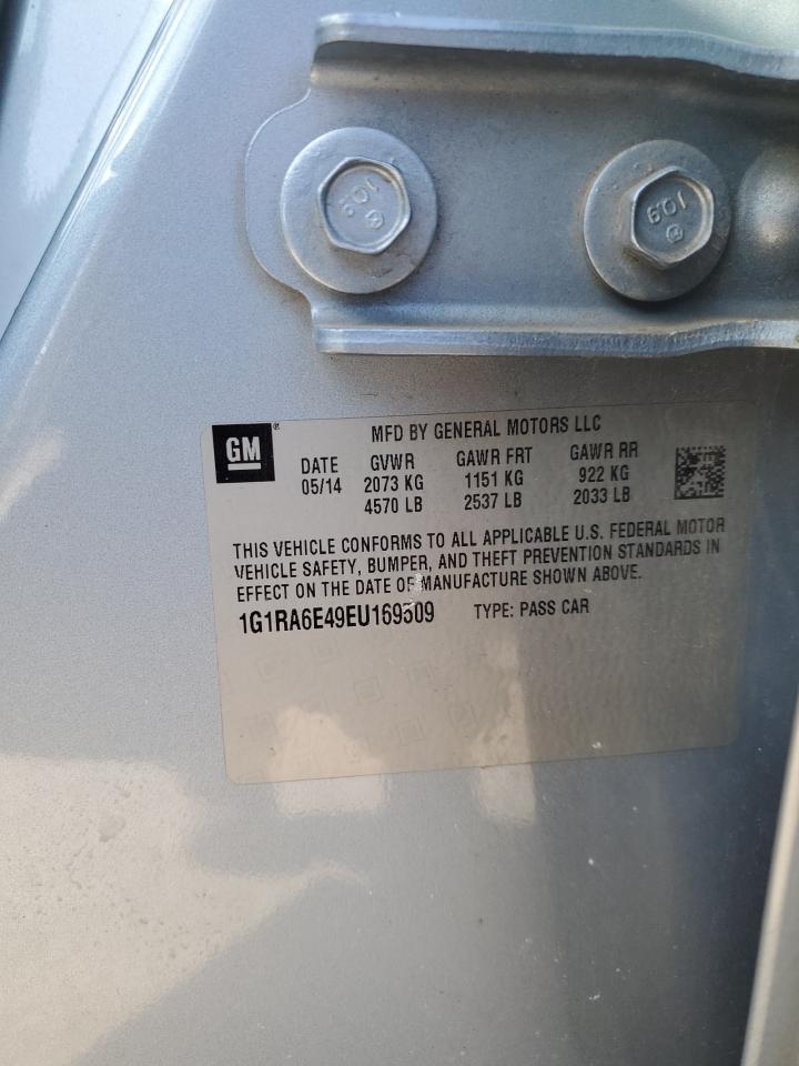 2014 Chevrolet Volt VIN 1G1RA6E49EU169509 Copart auction photo, front end damage thumbnail 12