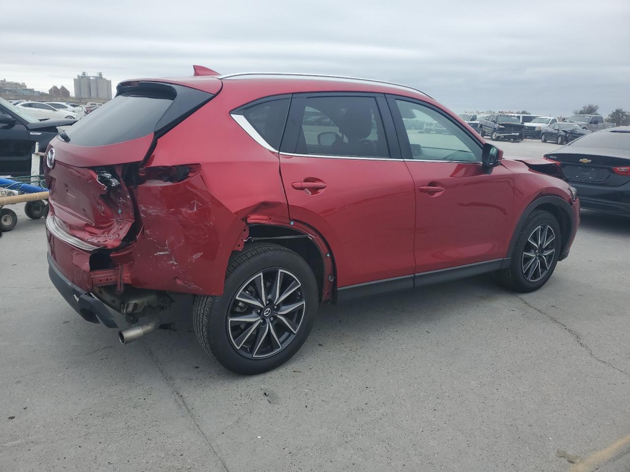 2018 Mazda CX-5 VIN JM3KFADM2J0441549 Copart auction photo, rear end / front end damage thumbnail 3