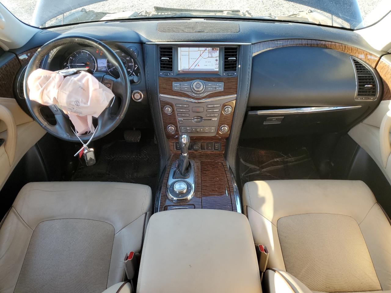 2017 Nissan Armada VIN JN8AY2NC2H9510969 Copart auction photo, front end / side damage thumbnail 8