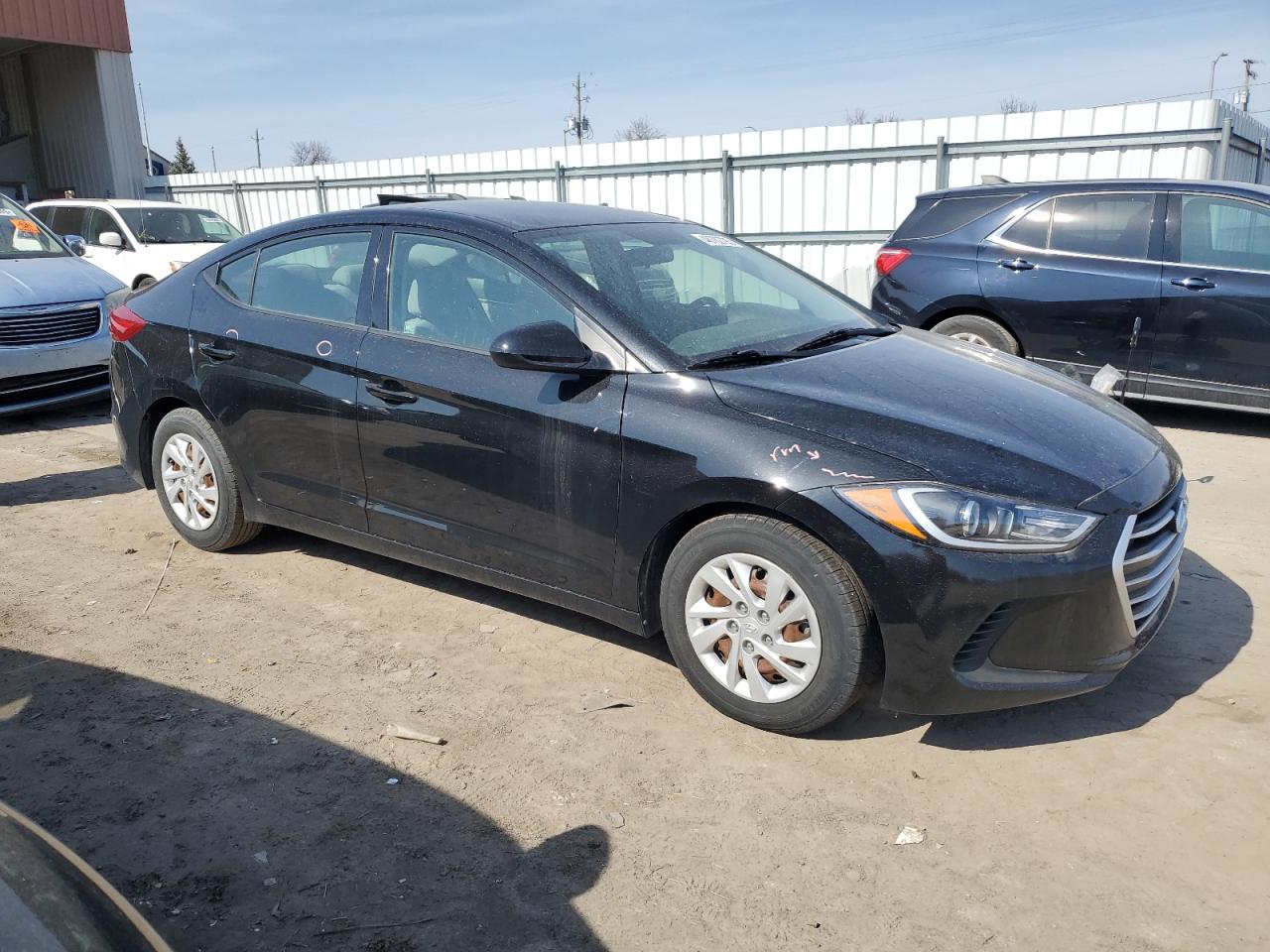 2018 Hyundai Elantra VIN 5NPD74LFXJH343634 Copart auction photo, side / rear end damage thumbnail 4
