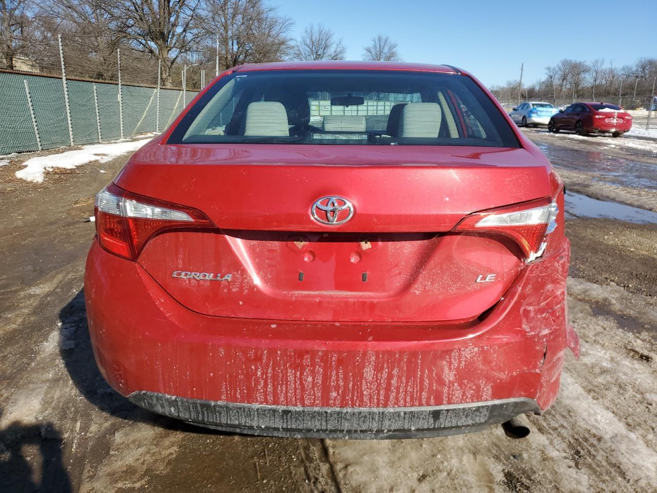 2015 Toyota Corolla VIN 2T1BURHE3FC453092 Copart auction photo, rear end / minor dent/scratches damage thumbnail 6