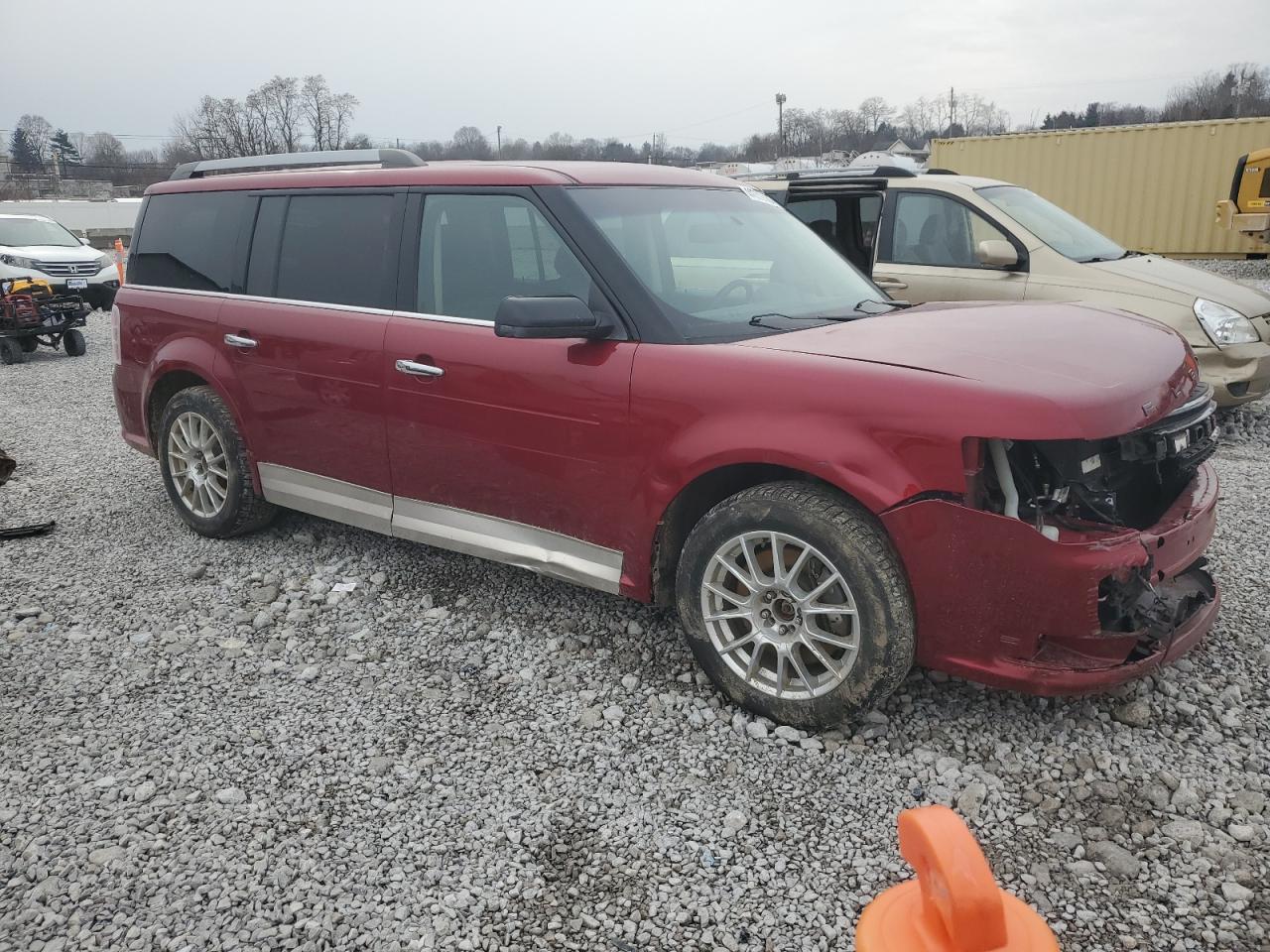 2019 Ford Flex VIN 2FMHK6C82KBA03013 Copart auction photo, front end / side damage thumbnail 4