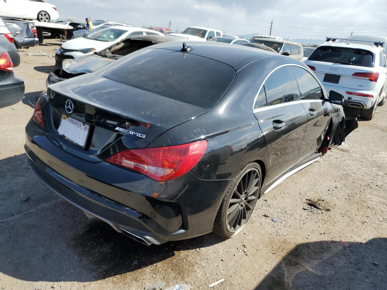 2014 Mercedes-Benz CLA-klasse VIN WDDSJ5CB6EN104038 Copart auction photo, front end / undercarriage damage thumbnail 3