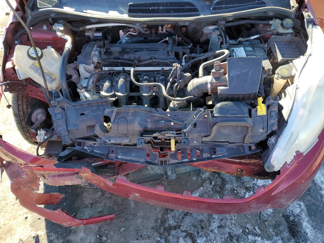2013 Ford Fiesta VIN 3FADP4BJ3DM203001 Copart auction photo, all over damage thumbnail 11