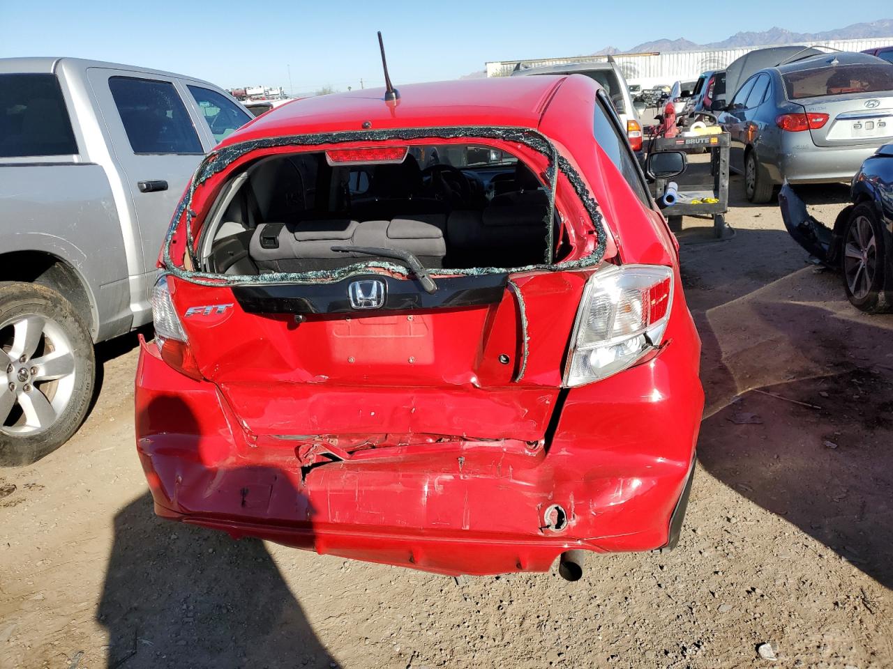 2009 Honda Fit VIN JHMGE88229S031027 Copart auction photo, rear end / frame damage damage thumbnail 6