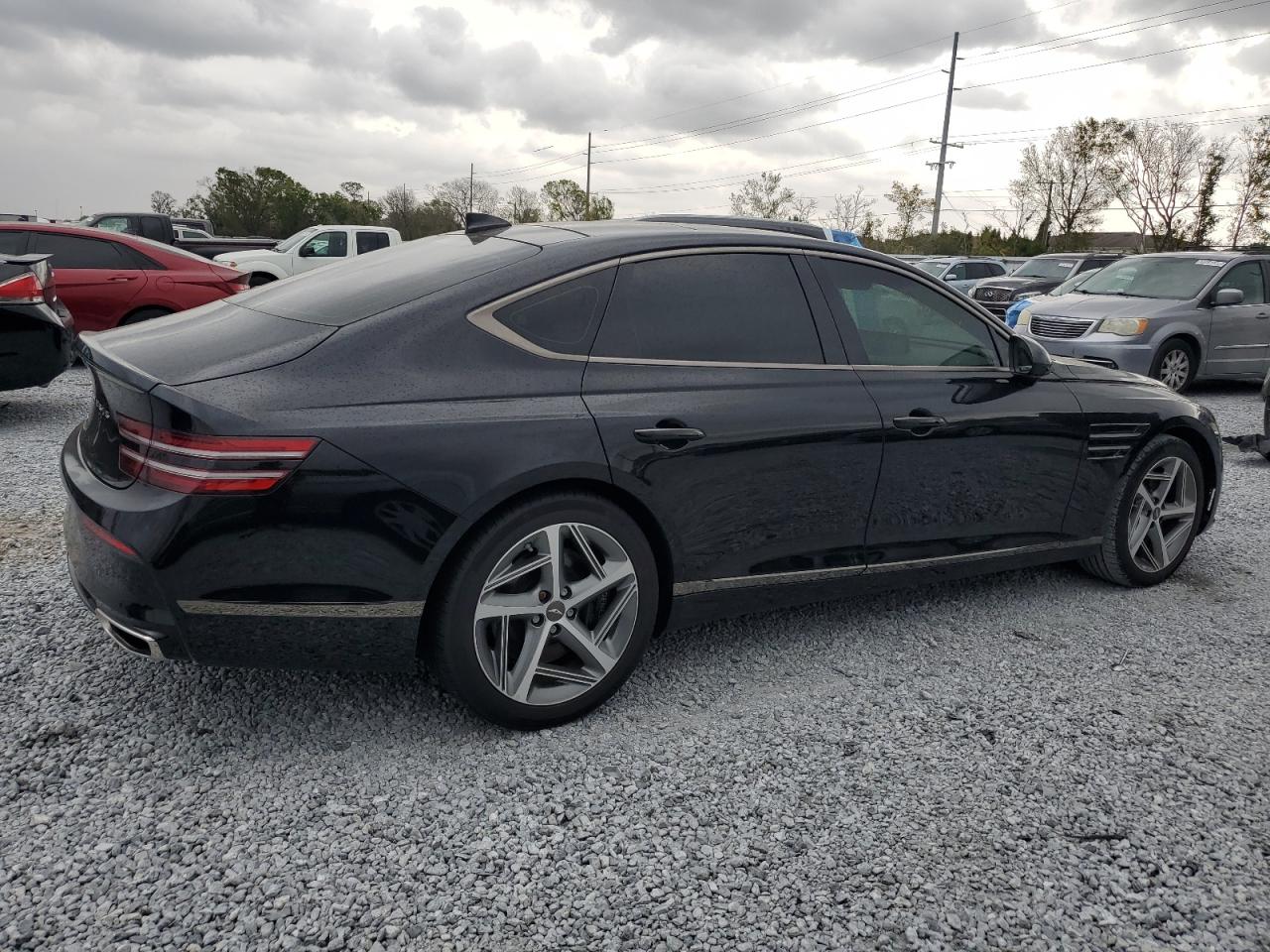 2023 Genesis G80 VIN KMTGA4SC3PU163711 Copart auction photo, water/flood damage thumbnail 3