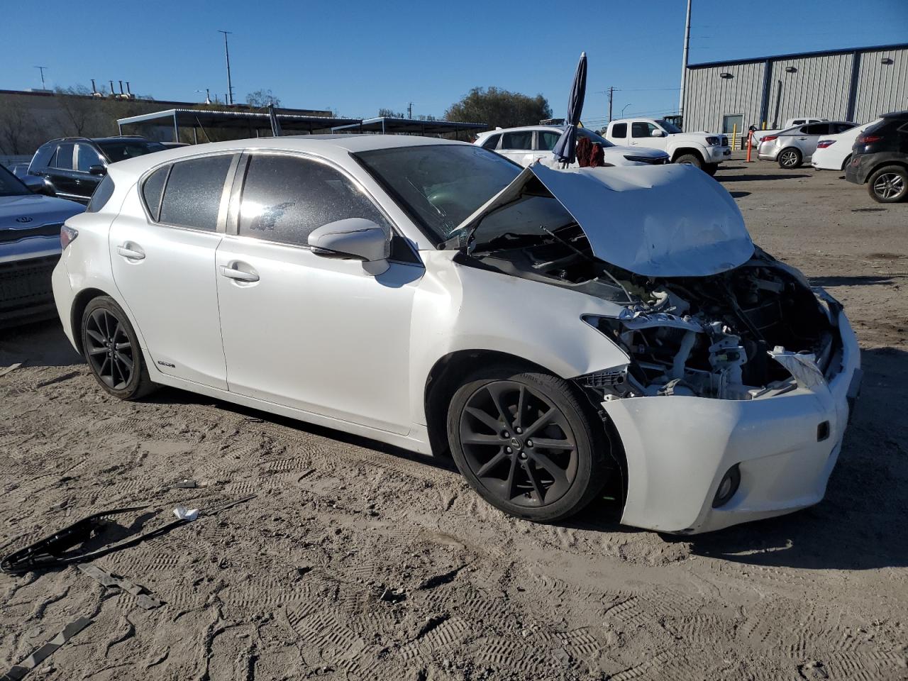2012 Lexus CT VIN JTHKD5BH9C2077485 Copart auction photo, front end damage thumbnail 4