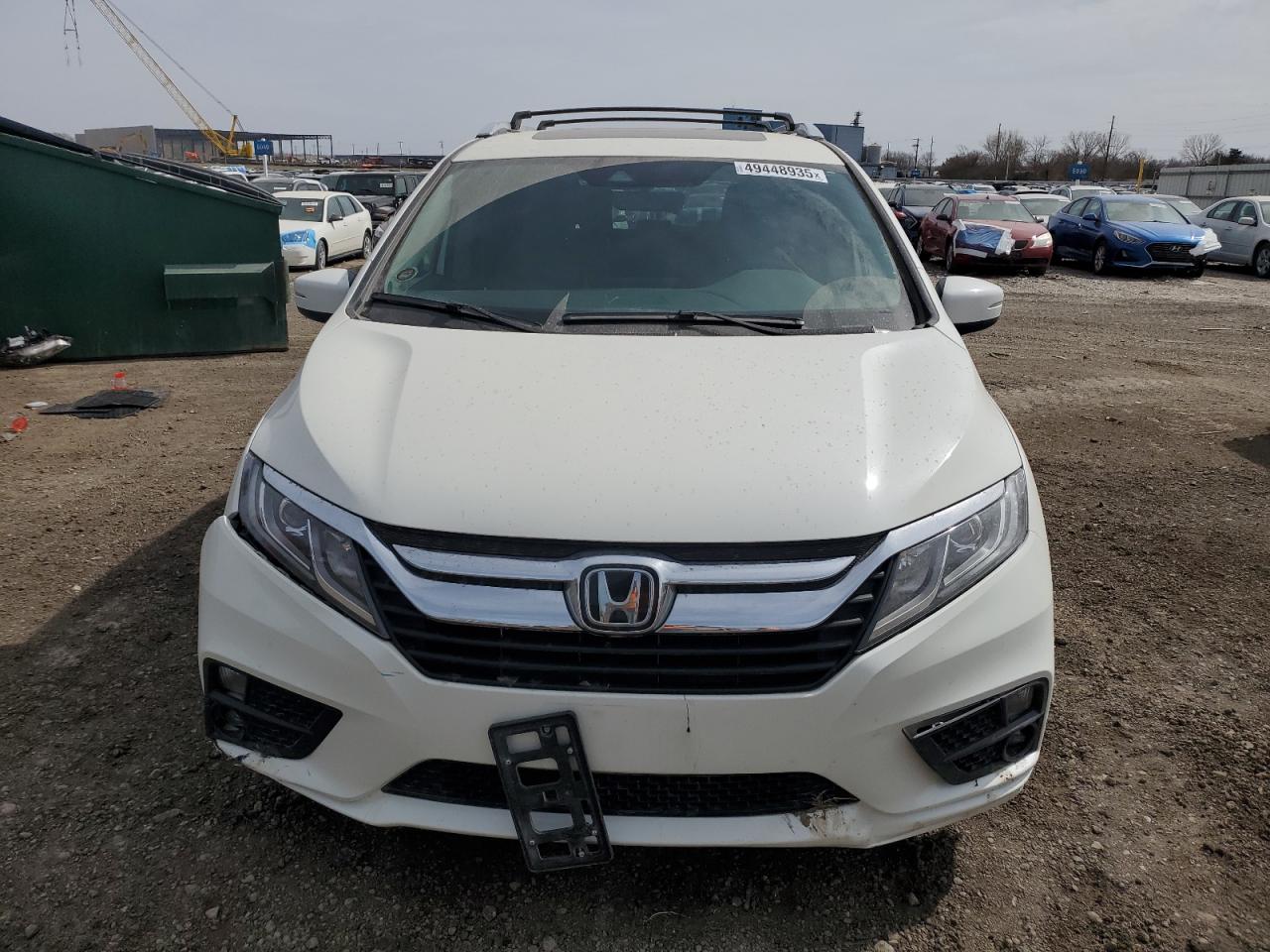 2019 Honda Odyssey VIN 5FNRL6H78KB113749 Copart auction photo, front end / undercarriage damage thumbnail 5