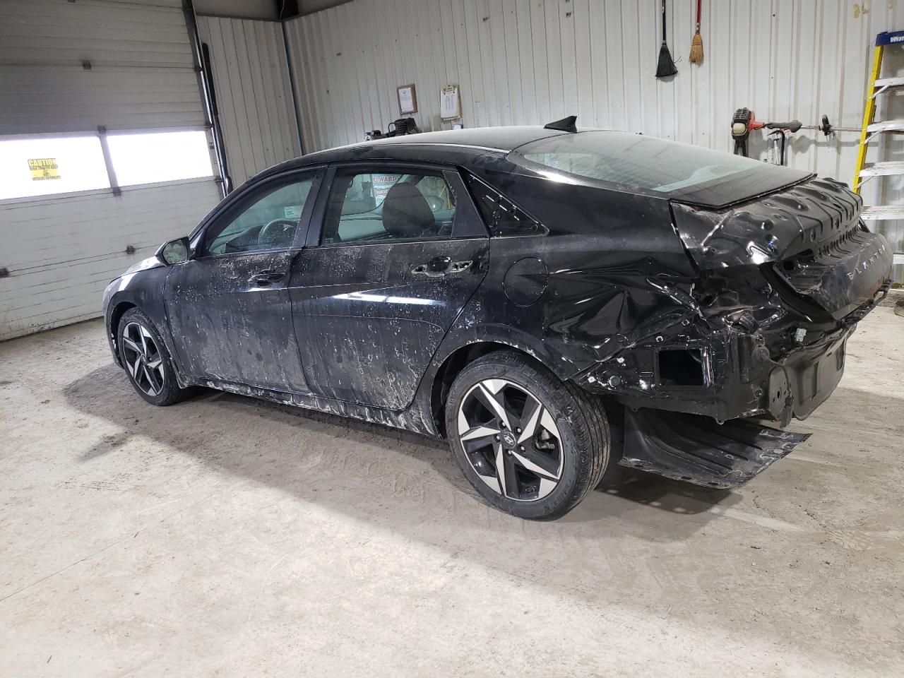 2023 Hyundai Elantra VIN KMHLS4AGXPU413231 Copart auction photo, rear end / side damage thumbnail 2
