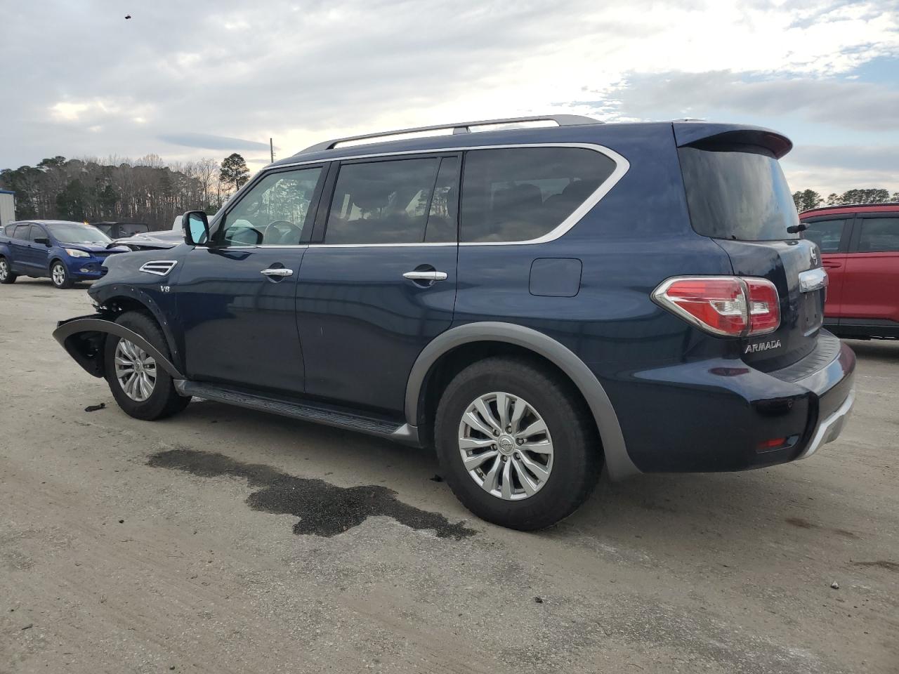 2018 Nissan Armada VIN JN8AY2NC5J9557709 Copart auction photo, front end / undercarriage damage thumbnail 2