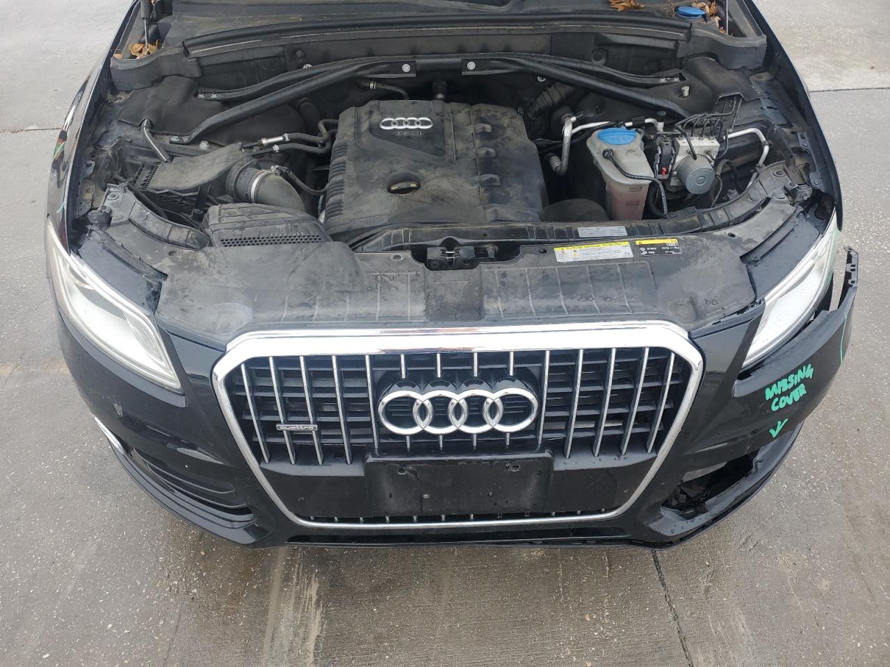 2017 Audi Q5 VIN WA1L2AFP7HA009585 Copart auction photo, front end / side damage thumbnail 11