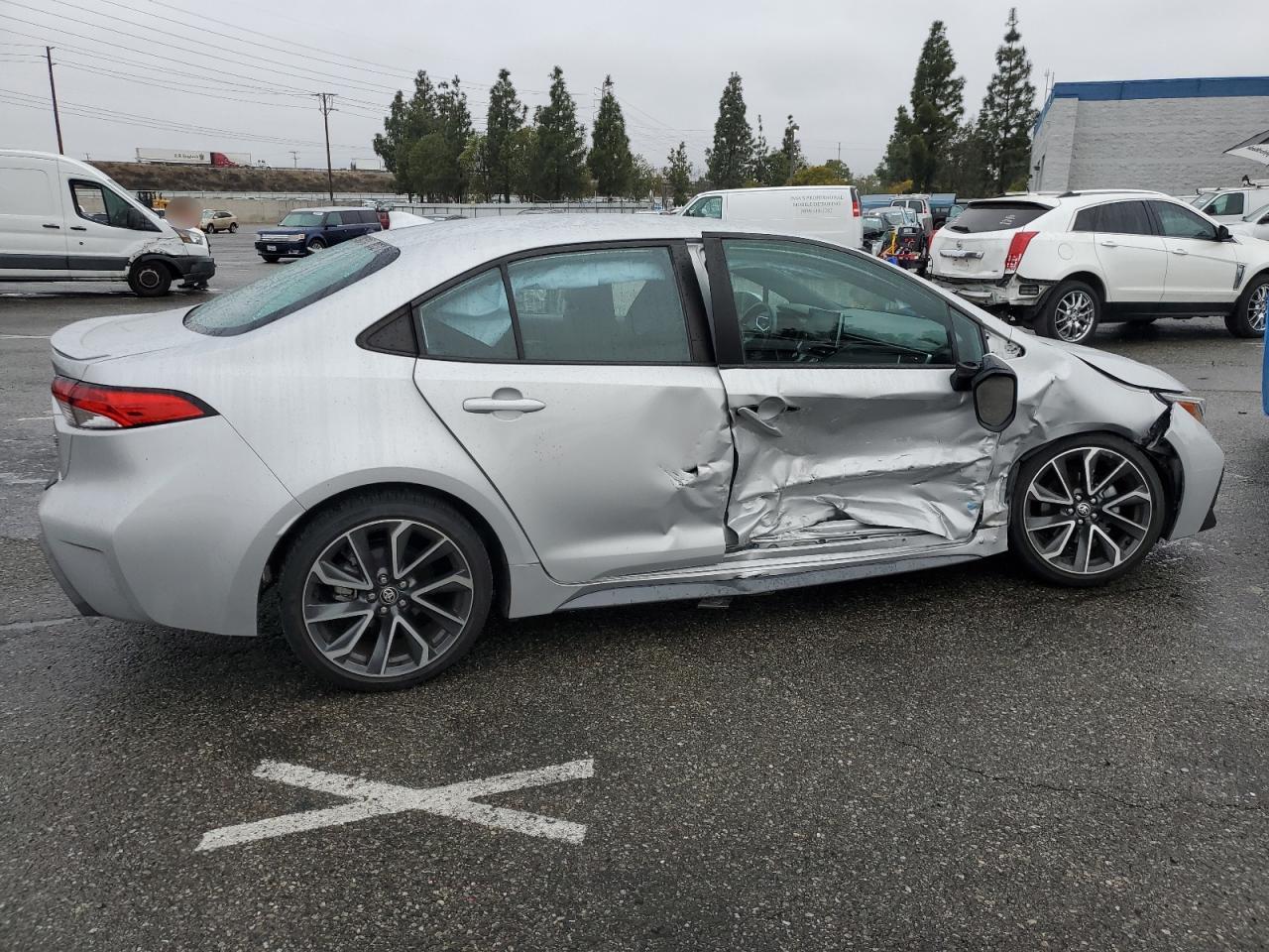 2020 Toyota Corolla VIN 5YFS4RCE3LP038177 Copart auction photo, side damage thumbnail 3