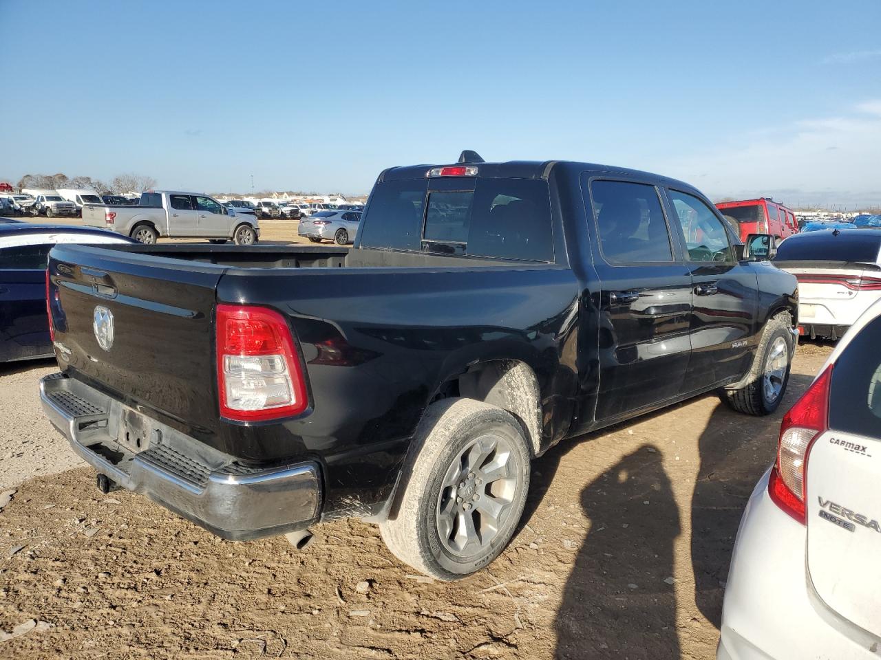 2022 RAM 1500 VIN 1C6RREFG6NN383331 Copart auction photo, side / rear end damage thumbnail 3
