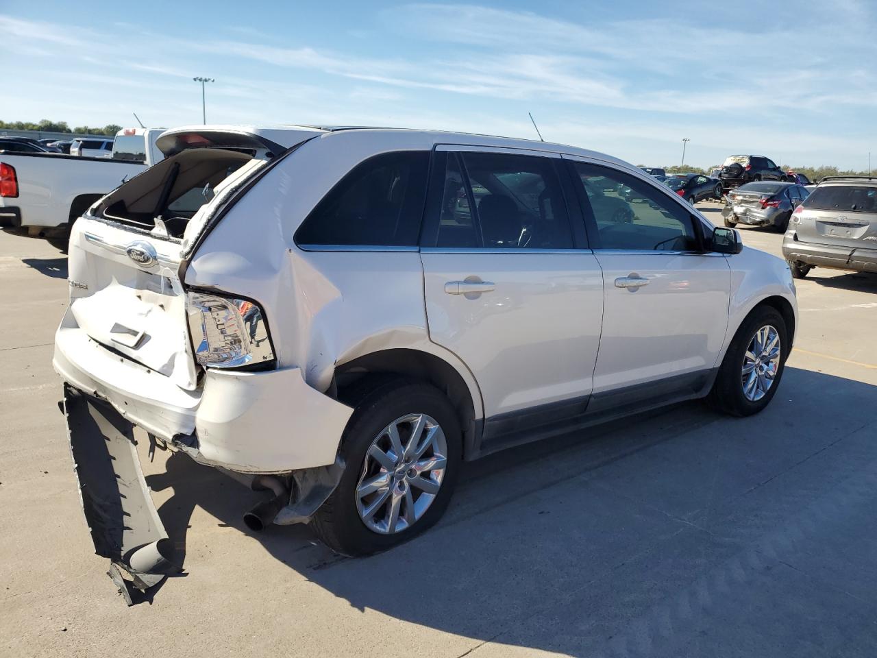 2013 Ford Edge VIN 2FMDK3K9XDBA10737 Copart auction photo, rear end damage thumbnail 3