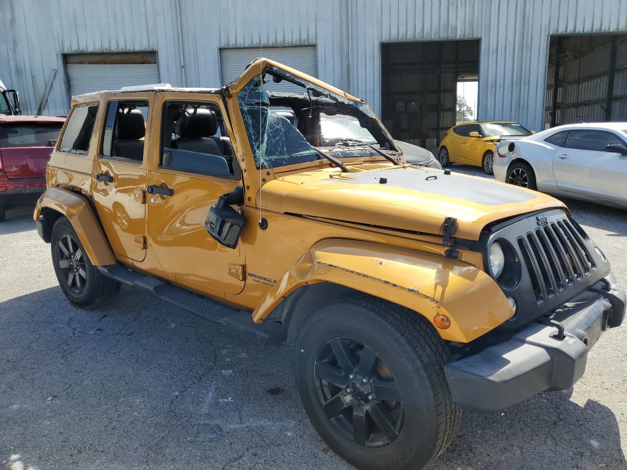 2014 Jeep Wrangler VIN 1C4HJWEG5EL327511 Copart auction photo, rollover damage thumbnail 4