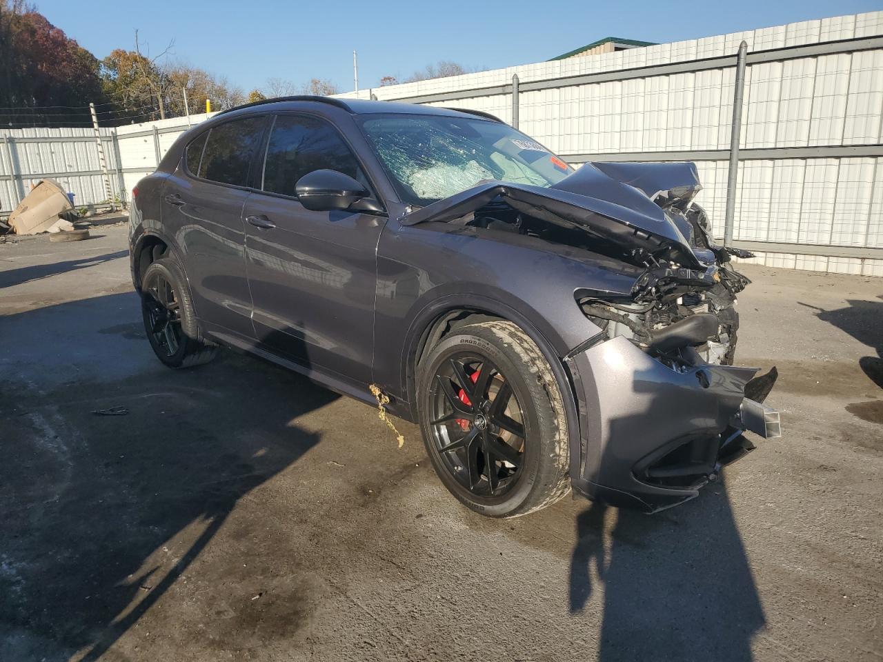 2021 Alfa Romeo Stelvio VIN ZASPAKBN0M7D11450 Copart auction photo, front end / side damage thumbnail 4