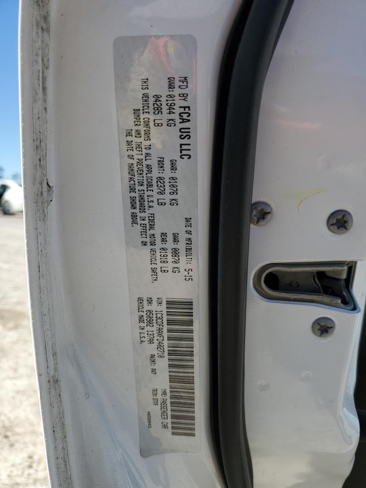2015 Dodge Dart VIN 1C3CDFAAXFD402710 Copart auction photo, rear end / front end damage thumbnail 14