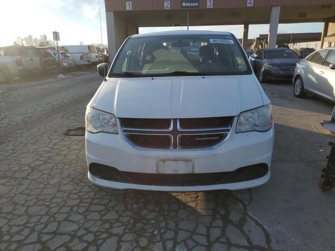 2013 Dodge Caravan VIN 2C4RDGBG3DR600439 Copart auction photo, rear end / undercarriage damage thumbnail 5