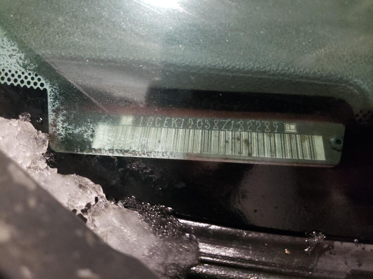 2008 Chevrolet Silverado VIN 1GCEK19038Z182289 Copart auction photo, side / hail damage thumbnail 12