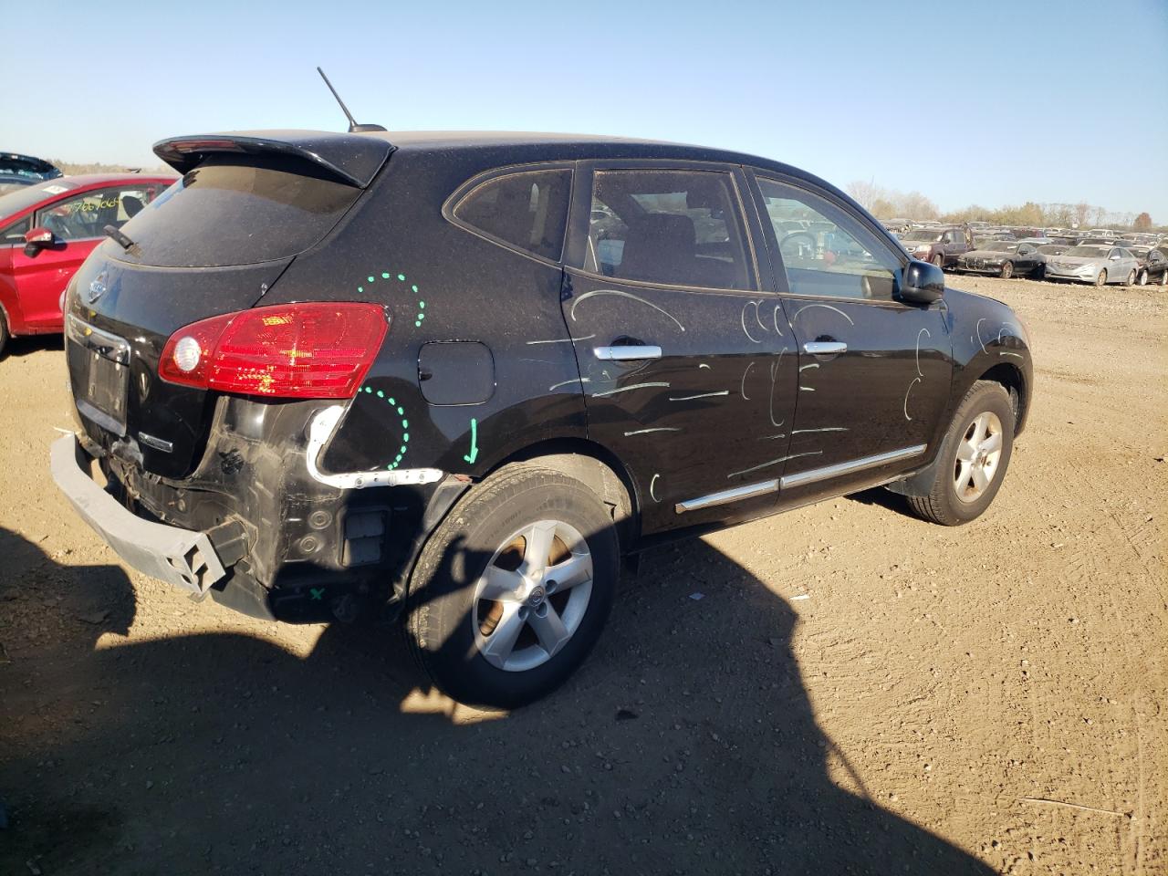 2013 Nissan Rogue VIN JN8AS5MT2DW017793 Copart auction photo, rear end / minor dent/scratches damage thumbnail 3