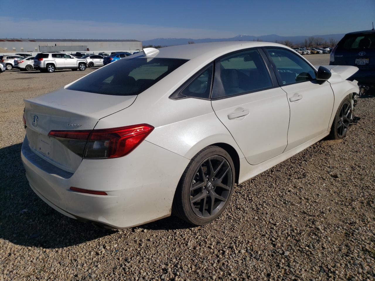 2022 Honda Civic VIN 2HGFE2F59NH551428 Copart auction photo, front end / side damage thumbnail 3
