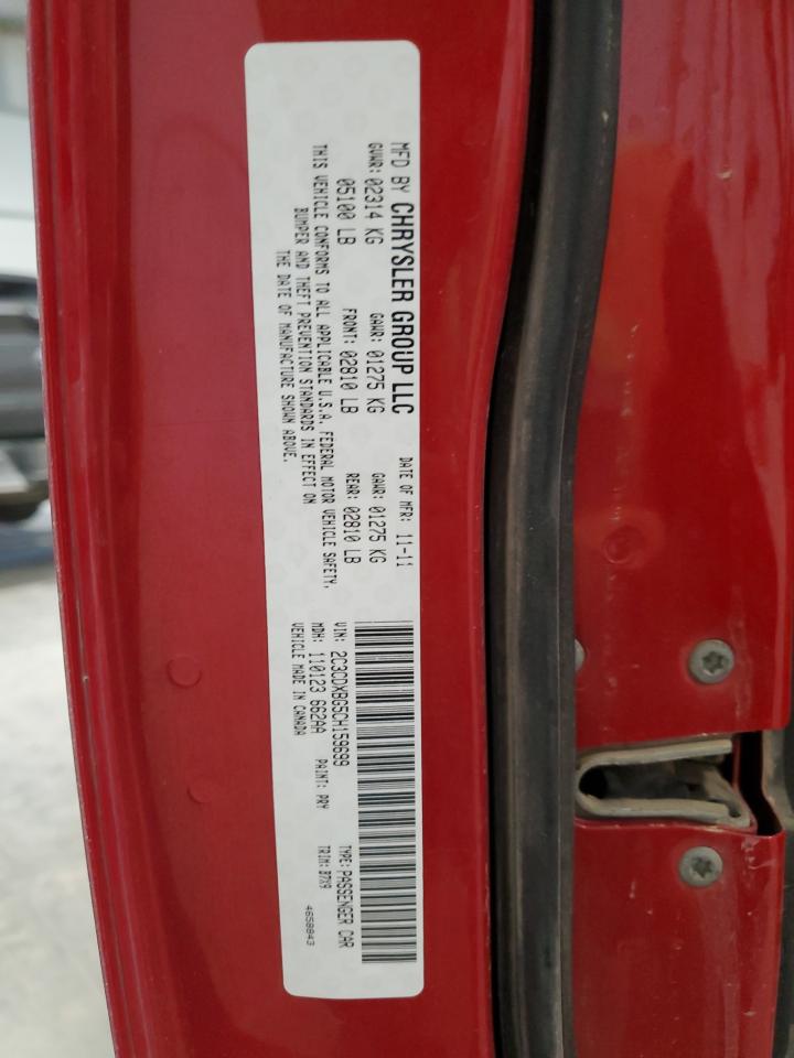 2012 Dodge Charger VIN 2C3CDXBG5CH159699 Copart auction photo, all over damage thumbnail 12