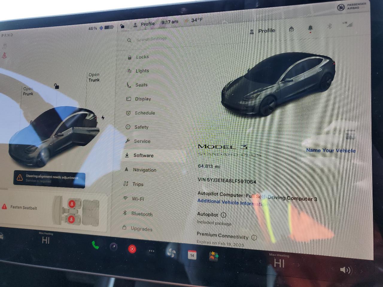 2020 Tesla Model 3 VIN 5YJ3E1EA8LF597054 Copart auction photo, side / minor dent/scratches damage thumbnail 12