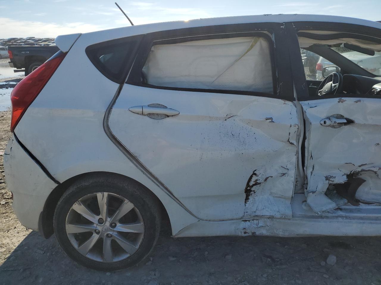 2014 Hyundai Accent VIN KMHCU5AE1EU188998 Copart auction photo, side / all over damage thumbnail 10