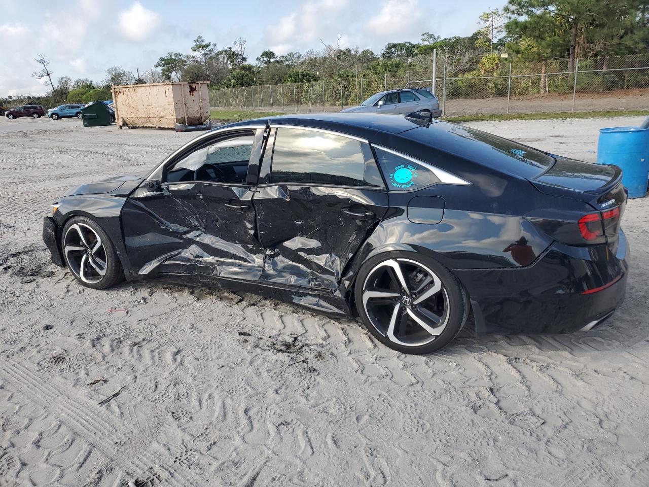 2022 Honda Accord VIN 1HGCV1F32NA048611 Copart auction photo, side / undercarriage damage thumbnail 2