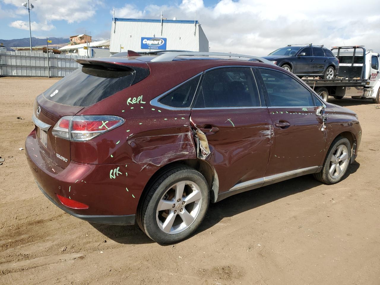 2014 Lexus RX VIN 2T2BK1BA5EC233668 Copart auction photo, side / rear end damage thumbnail 3