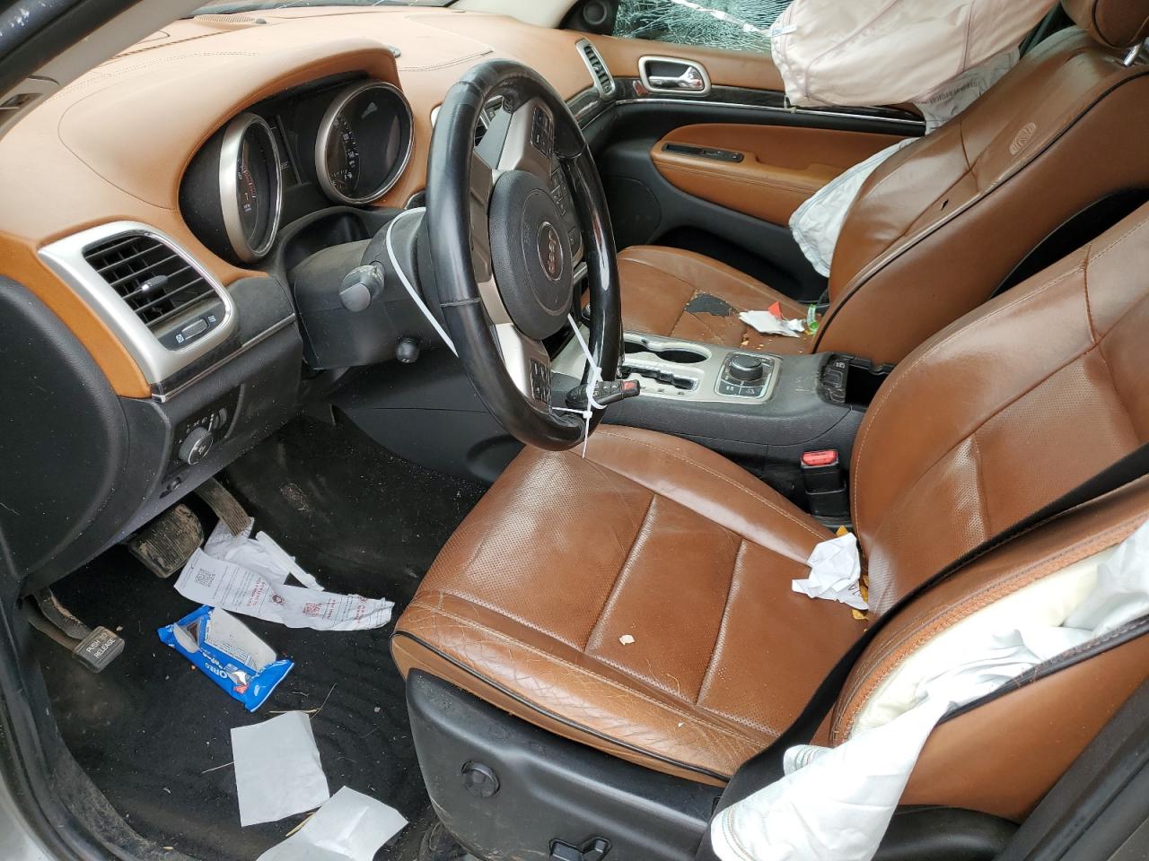 2012 Jeep Grand Cherokee VIN 1C4RJFCT7CC240632 Copart auction photo, front end / side damage thumbnail 7