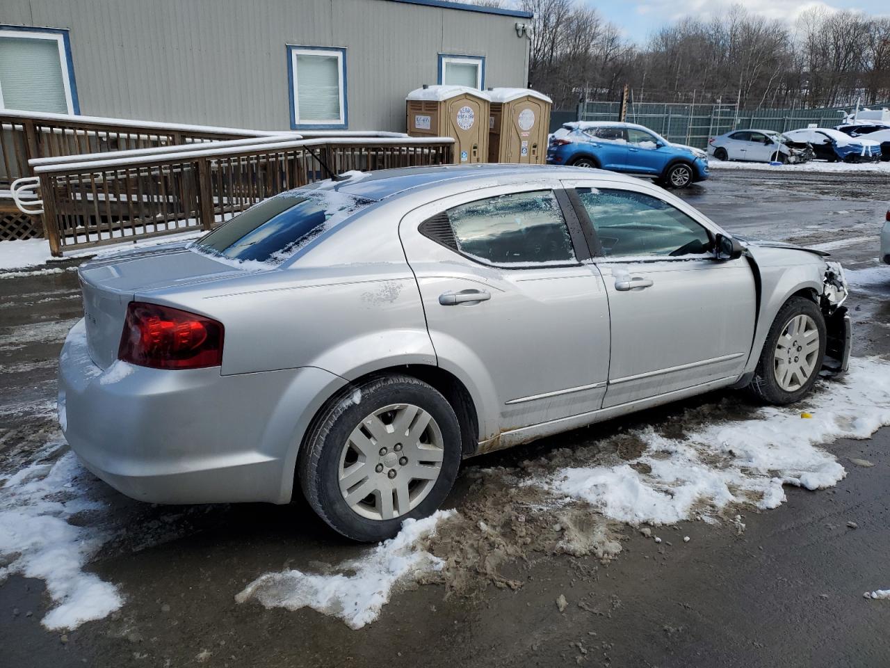 2011 Dodge Avenger VIN 1B3BD4FB5BN608102 Copart auction photo, front end / side damage thumbnail 3