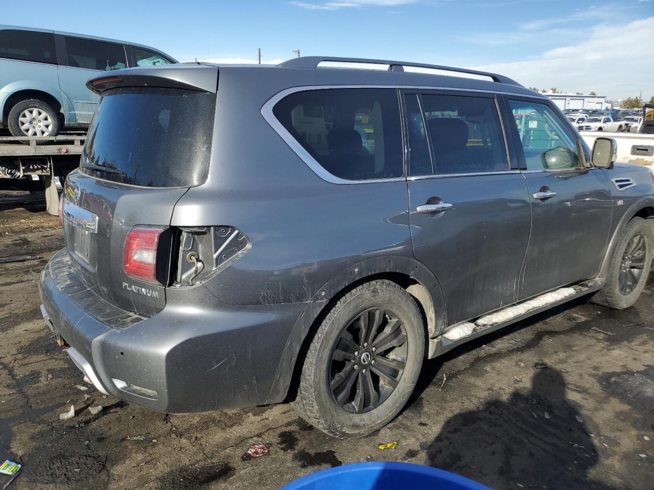 2017 Nissan Armada VIN JN8AY2NC4H9500475 Copart auction photo, side damage thumbnail 3